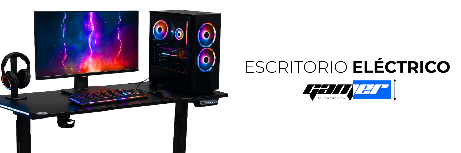 El Andromeda de Dellorean GamingTime no es un escritorio más: es tu base de operaciones. Ajustalo como quieras gracias a su sistema eléctrico de altura regulable, pasando de 70 a 117 cm con solo apretar un botón. Podés jugar horas cómodamente sentado o streamear de pie para tus seguidores sin perder el control. Las luces RGB personalizables transforman el ambiente según tu estado de ánimo o el juego del momento. Su motor mueve hasta 80 kilos sin esfuerzo, mientras la estructura de acero garantiza resistencia y durabilidad para bancarse tus partidas más intensas.